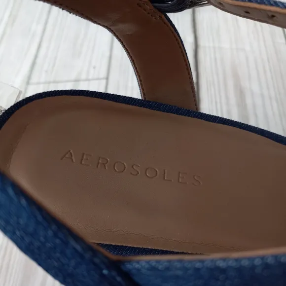 Aerosoles Porter Denim Wedge Sandals