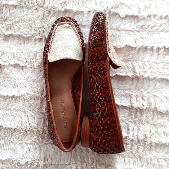 Bernardo Edyth Woven Raffia Women's Loafers Size 7M