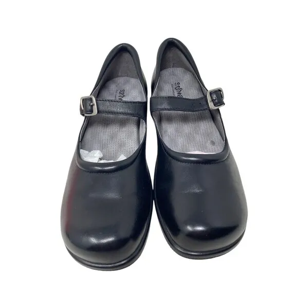 Soft Walk Mary Janes Women's Size 8 Narrow Black Jupiter Cushioned Flats